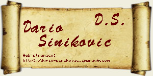 Dario Šiniković vizit kartica